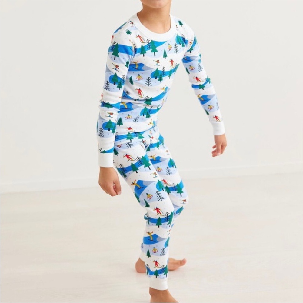 Hanna Andersson Blue and White Kids Pajama Set
